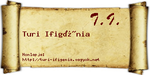 Turi Ifigénia névjegykártya
